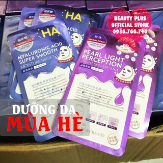 Mask, mặt nạ dưỡng da HA LẺ MIẾNG 2 màu xanh dưỡng ẩm, tím dưỡng trắng CHÍNH HÃNG Maycreate-DƯỠNG DA MÙA HÈ