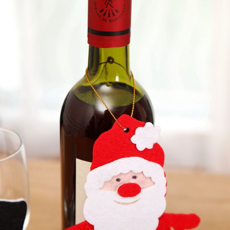 Set 4 Giá Đỡ Dụng Cụ Ăn Uống Hình Ông Già Noel / Người Tuyết / Gấu Tuần Lộc