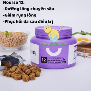 [Nourse- Hàng Chuẩn] Nourse 12 Dưỡng Lông Chuyên Sâu- Giảm Rụng Lông- Phục Hồi Da Sau Nấm- Viên Nhai Mềm- Thơm- Dễ Ăn