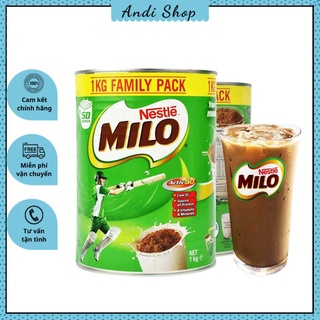 Sữa Milo hàng Úc phát triển chiều cao vượt trội cho bé hộp thiếc trơn 1kg (Date 5/2023 )