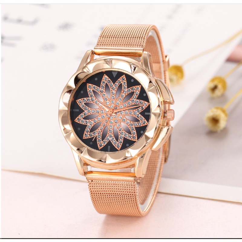 [Mã FAMAYWA2 giảm 10k đơn từ 50k] Đồng hồ nữ cánh hoa dây thép chống gỉ + full hộp BH 8 | BigBuy360 - bigbuy360.vn