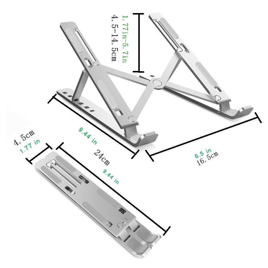 Giá đỡ LAPTOP, MACBOOK, IPAD bằng nhôm có thể điều chỉnh được độ cao, đế tản nhiệt laptop, đế kê laptop nhôm cao cấp