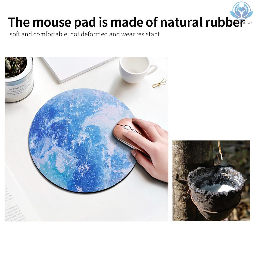 【enew】Round Mouse Pad Gaming Mouse Pad Anti-skid Wear-resistant Rubber Mouse Pad Suitable for Home Game Office Red Magic Circle