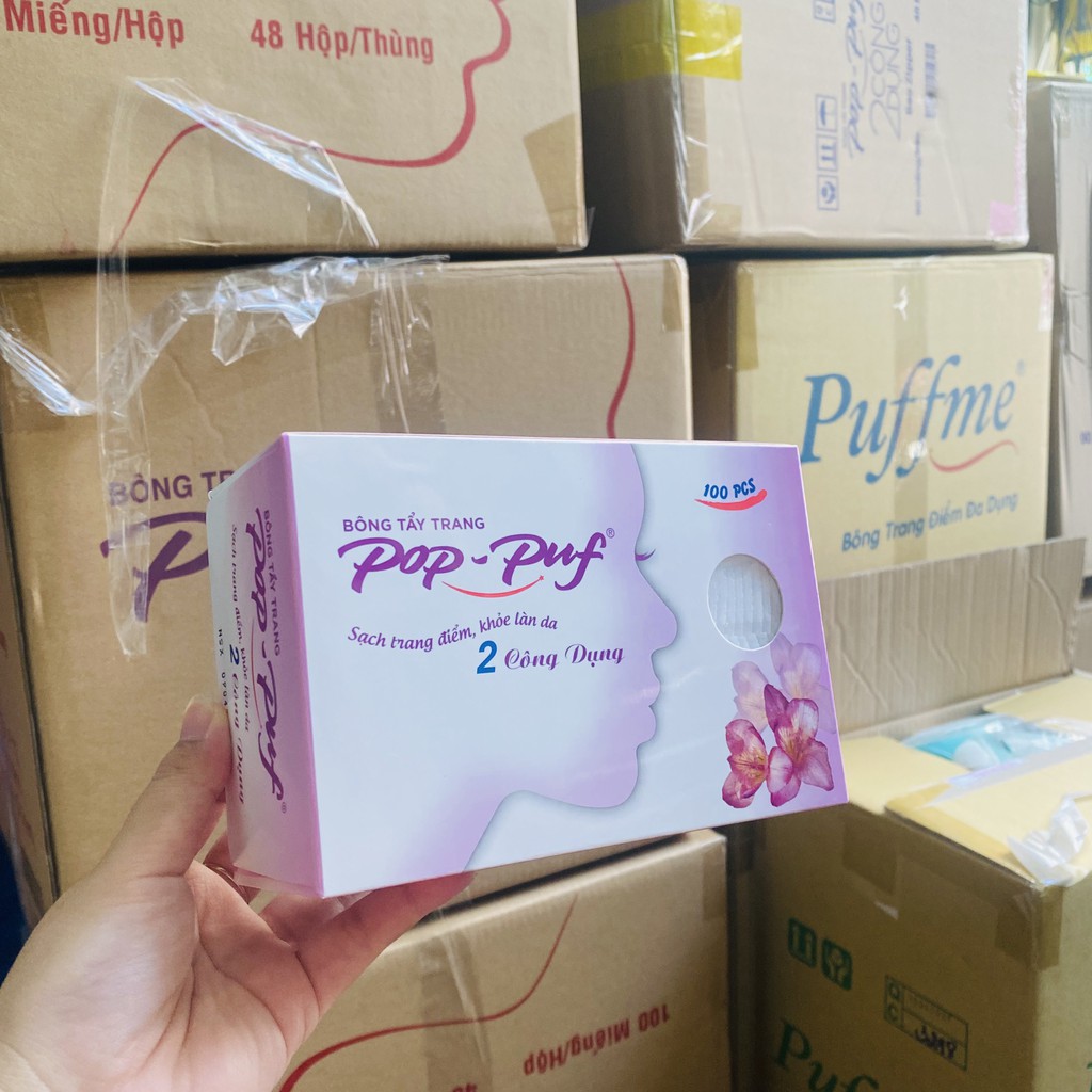 [ GIÁ SỐC] BÔNG TẨY TRANG CHÍNH HÃNG POP PUF DẠNG HỘP