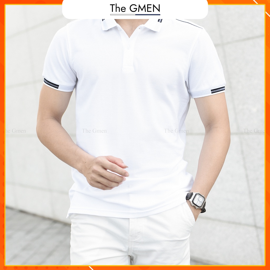 Áo Pattern Polo nam The GMEN thiết kế cổ bẻ có viền, vải cá sấu Cotton bền, chuẩn form