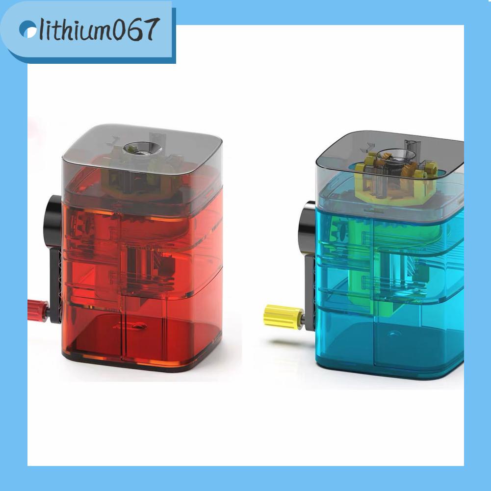Lithium067 Thủ công Dụng cụ mài bút chì Tự động cho ăn bằng tay Cấu trúc rõ ràng Nhựa kim loại Máy cầm
