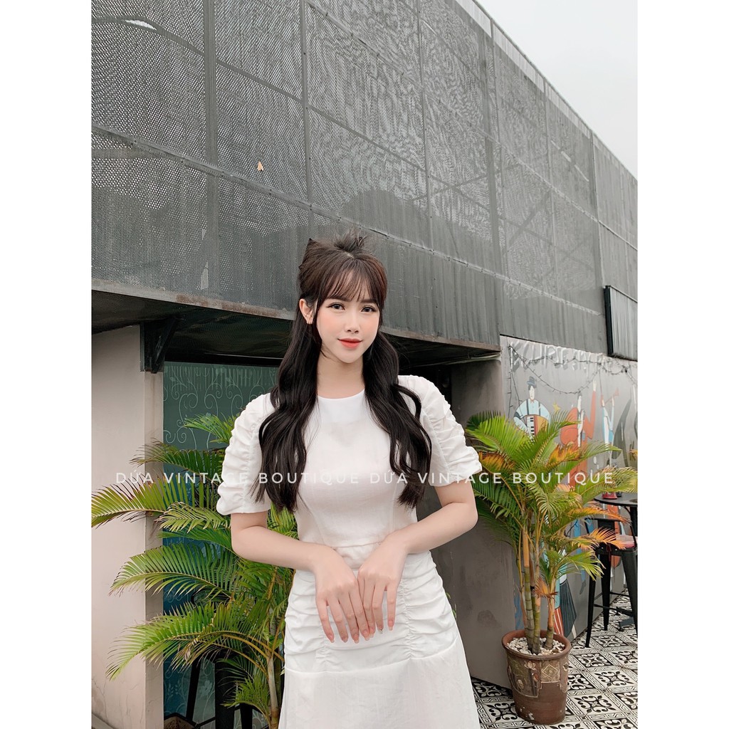 Váy babydoll tay cộc hoa nổi 809 | BigBuy360 - bigbuy360.vn