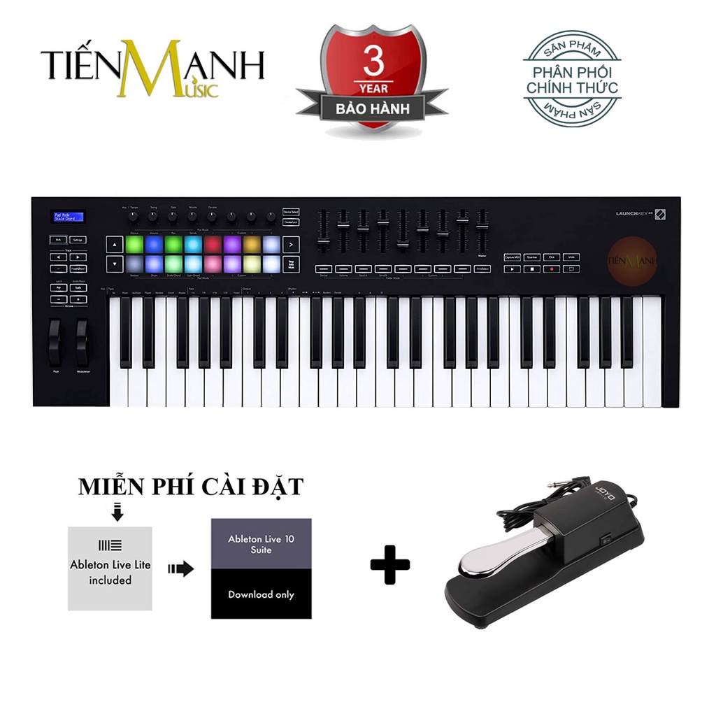 [Tặng Pedal] Novation Launchkey 49 MK3 Bàn phím sáng tác - Sản xuất âm nhạc Producer Keyboard Controller