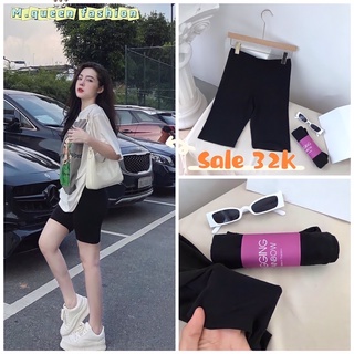 Quần legging đùi cuộn hồng siêu co giãn - quần ngố legging cuộn giấy tím co giãn tốt