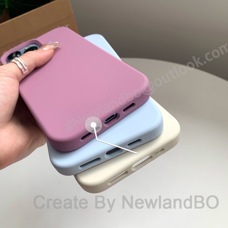 Ốp Điện Thoại Silicon Cao Su Màu Hồng / Tím Cho iPhone13 14 Pro max 12Pro 13Pro 12Promax 13Mini 12mini i11 XR Xsmax 7Plus 11Promax