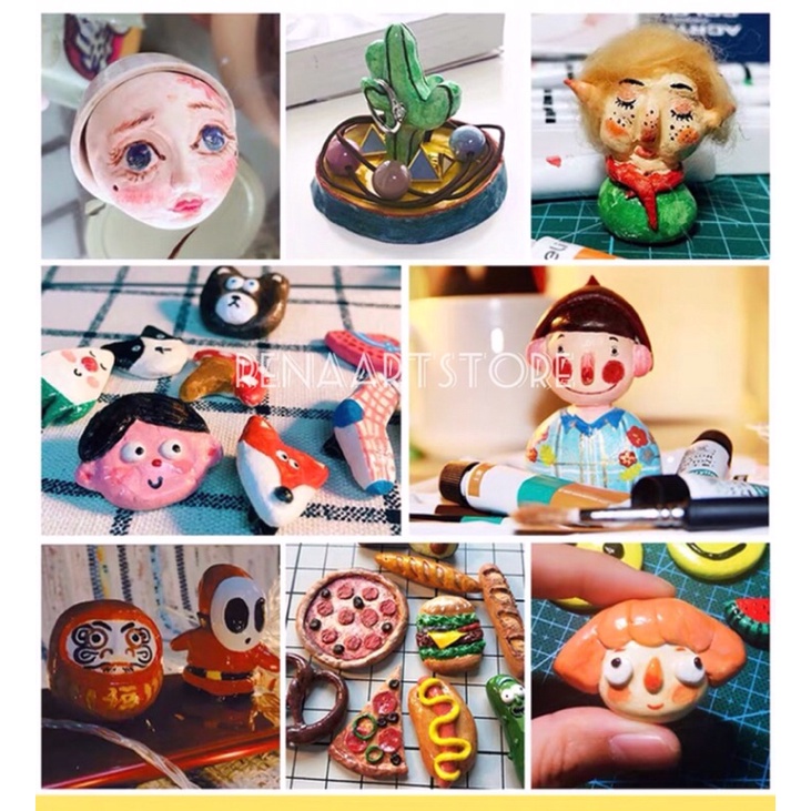 Đất sét tự khô Montmarte tạo hình mỹ thuật trang trí DIY chính hãng 500gr