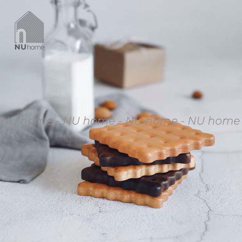 nuhome.vn | Đế lót ly bánh quy - Biscuits, đế lót ly phong cách hàn quốc cute dễ thương