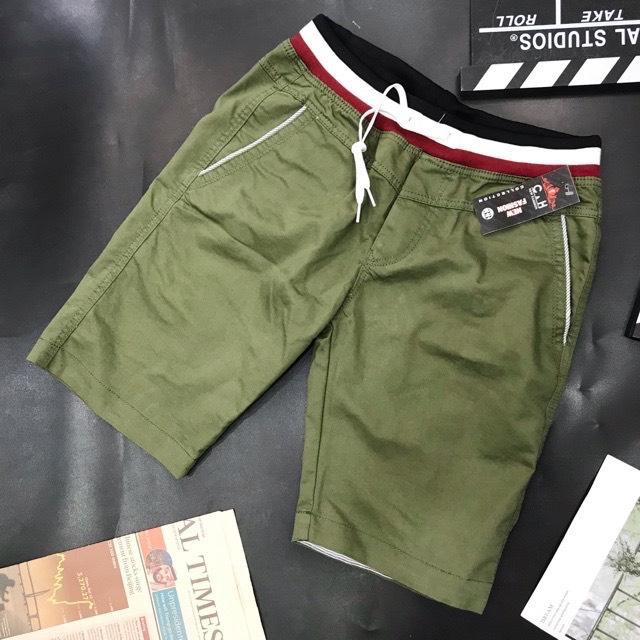 Quần Short Kaki nam lưng thun mẫu trơn from ôm dáng chuẩn MEN SIZE 27 ĐÊN 36