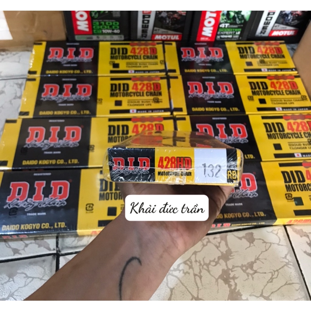 Sên DID 428 9ly 10ly tem xanh chính hãng 124 mắt 130 mắt 132 mắt- SDID