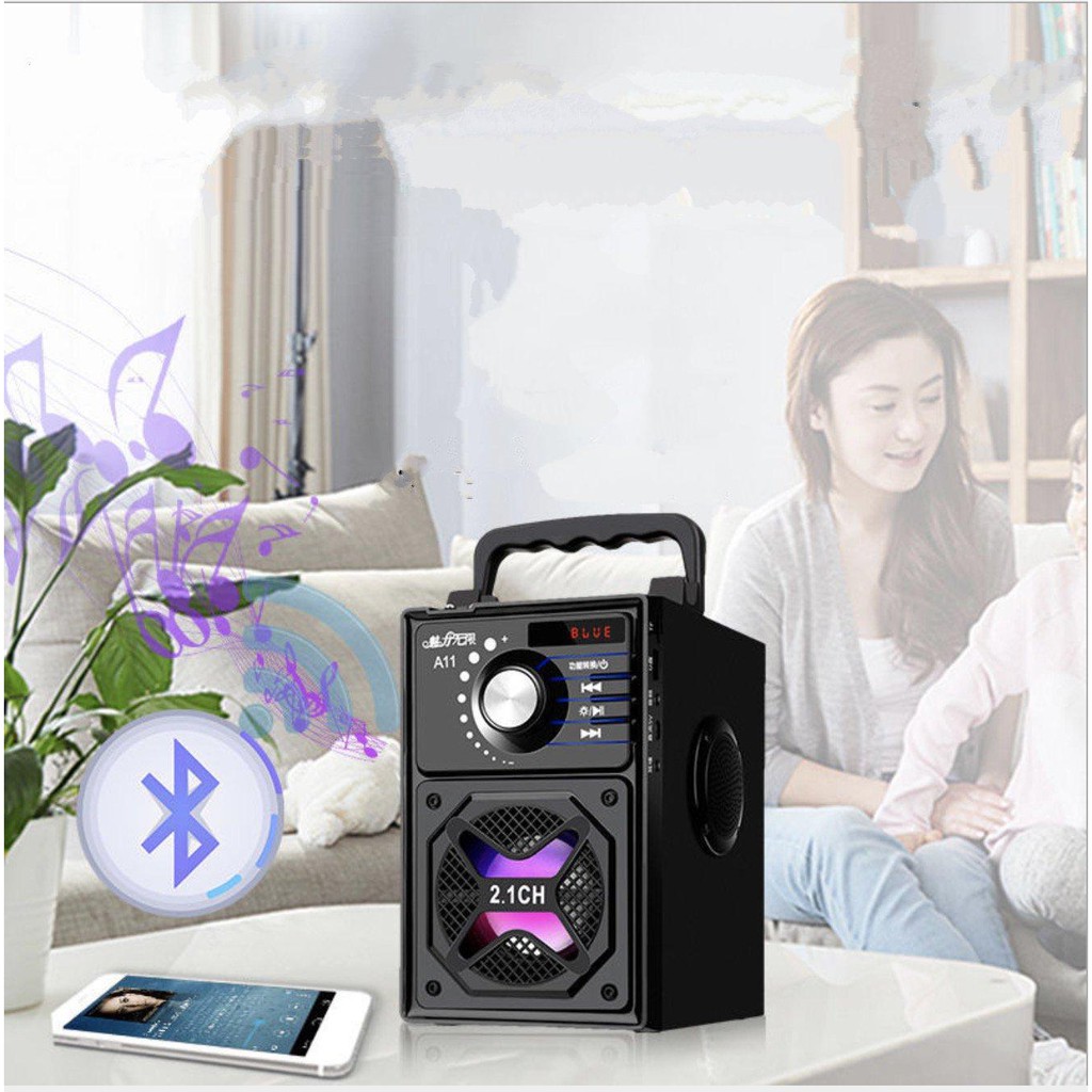 Bộ dàn karaoke chuyên nghiệp 2 micro 3D siêu trầm 4.2 Bluetooth - Home and Garden