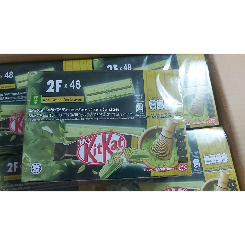 Kit Kat Trà Xanh 2F 17g (1 hộp 48 thanh x 17gr)