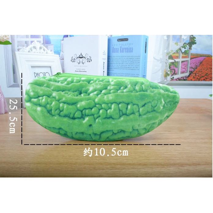 Túi bút chì mô phỏng rau củ dễ thương và thú vị đồ dùng học tập văn phòng