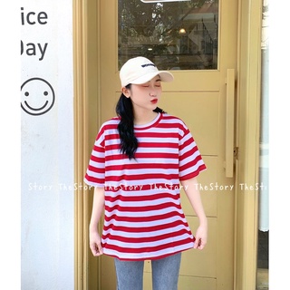 Áo thun nữ sọc tay ngắn [STORY] A668 (ảnh thật)