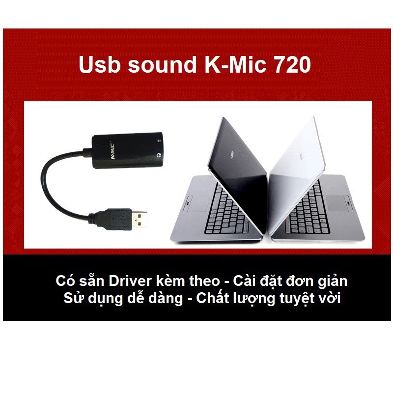 Usb sound card có dây cao cấp K-Mic 720