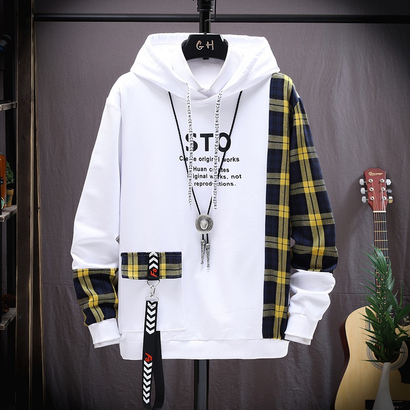 Áo Hoodies Nỉ Nam Thu Đông STO Phối Kẻ Sọc Có Mũ Trùm Đầu Thời Trang ZENKODLMEN AO TOP NAM 122C