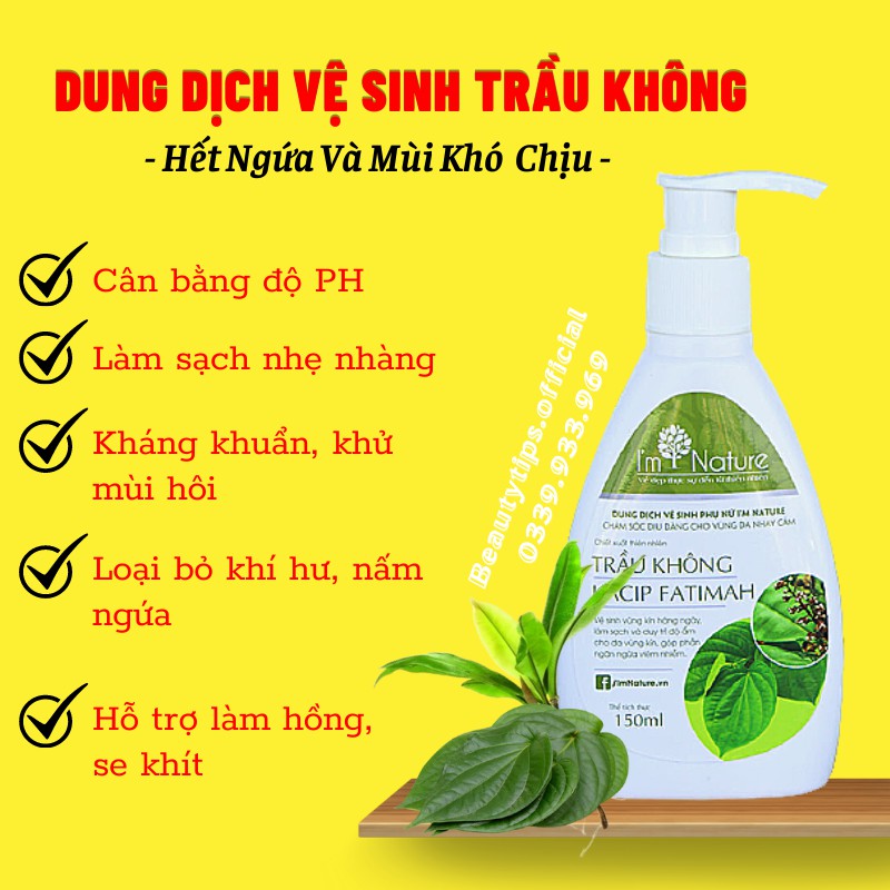 Dung Dịch Vệ Sinh Phụ Nữ Trầu Không I'm Nature 150ml