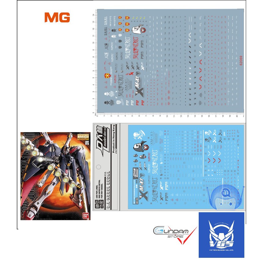 [ PHỤ KIỆN ] Đồ Chơi Lắp Ráp Anime Bộ Decal Mô Hình Gundam Water Decal Mg Crossbone X1 Full Cloth