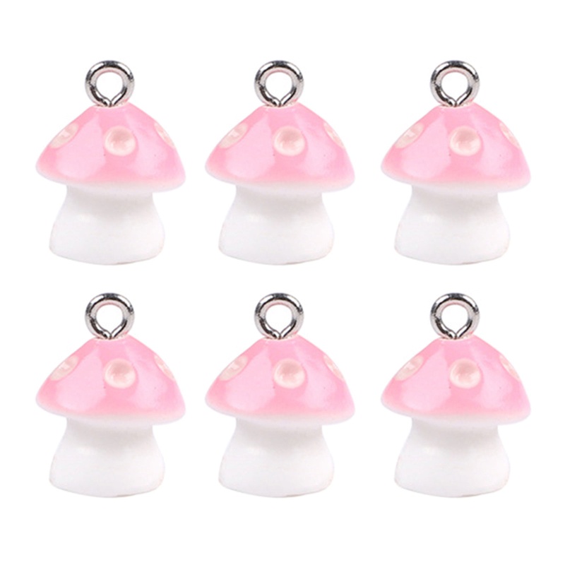 1 Gói Hạt Charm Hình Nấm Nhỏ Tự Làm Trang Sức / Móc Khóa / Vòng Tay