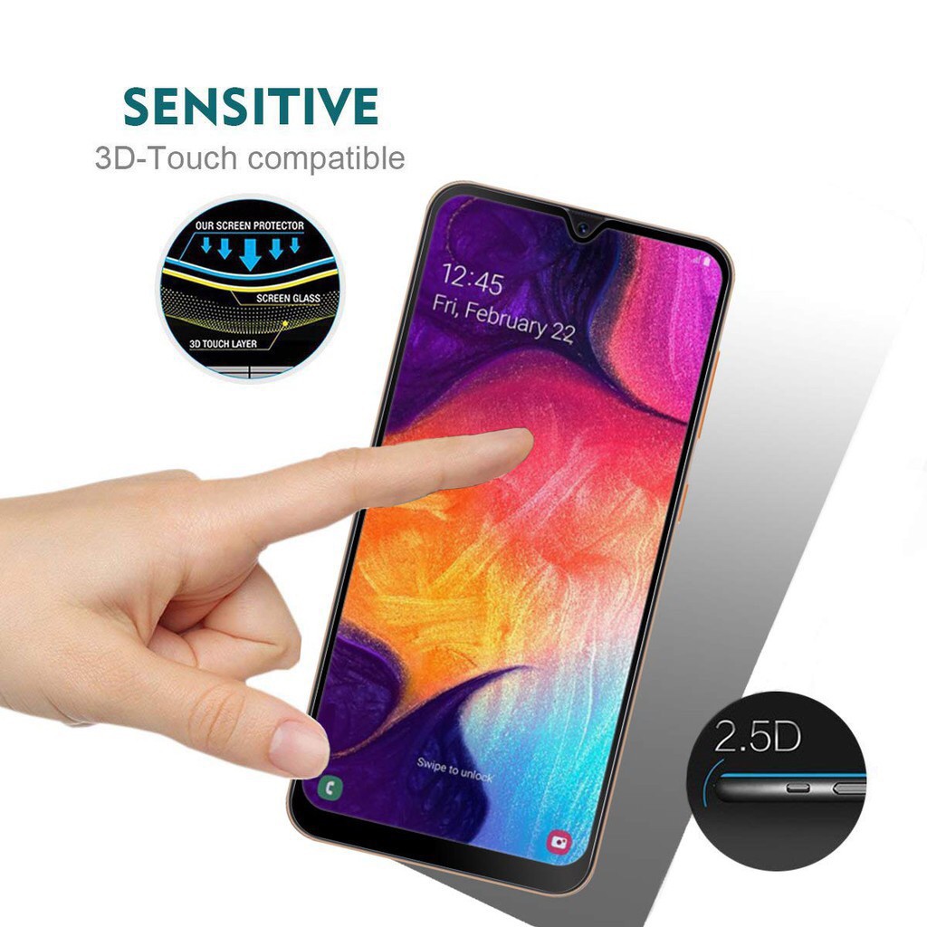 Samsung Galaxy A70_Kính cường lực 9D cao cấp Full Keo toàn màn hình tặng giấy dính bụi+keo chống hở viền