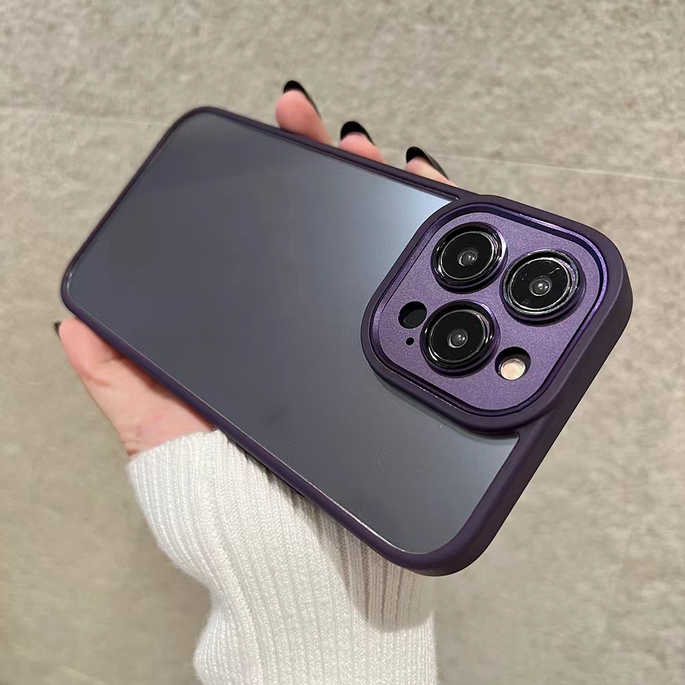 Ốp Điện Thoại Cứng Trong Suốt Chống Sốc Kiểu Dáng Sang Trọng Cho iPhone 14 13 12 11 Pro Max