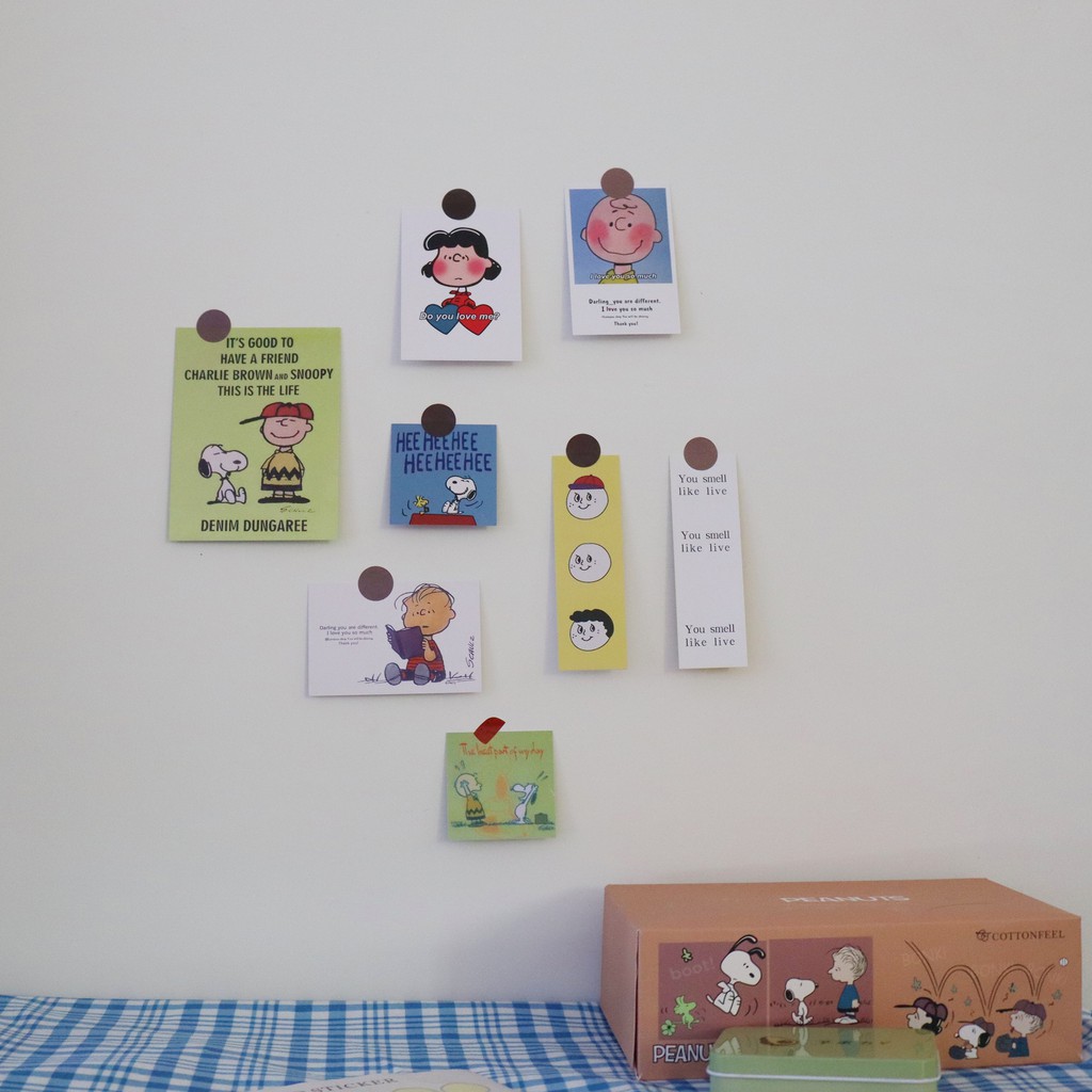 Tranh in họa tiết nhân vật hoạt hình Snoopy dễ thương dùng trang trí phòng