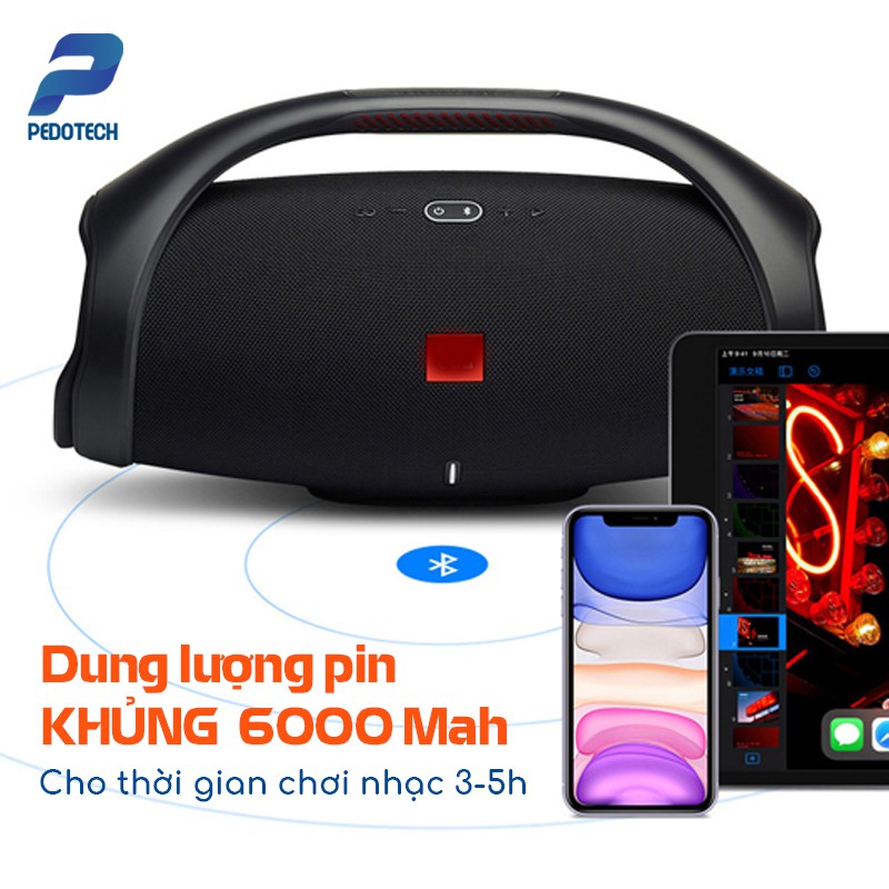 Loa bluetooth Boombox Pedotech Công suất 30W Nghe nhạc 5-6h BASS CĂNG,loa blutooth ÂM THANH SỐNG ĐỘNG cho Vinahouse, EDM