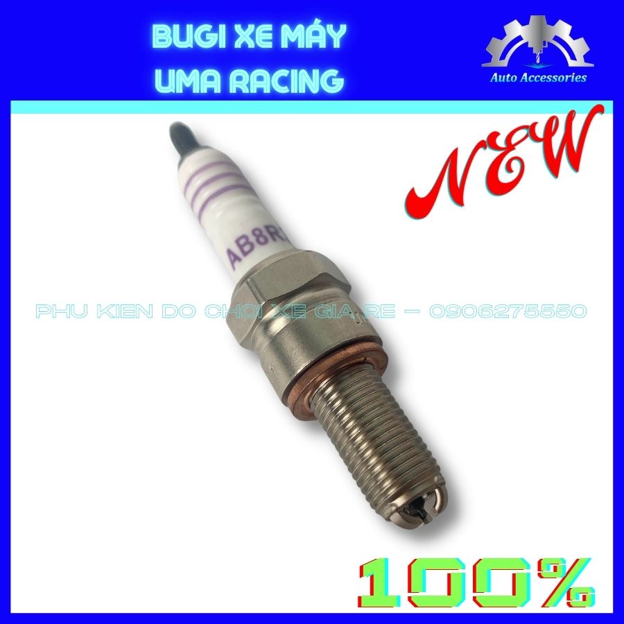 VIP 100% - BUGI XE MÁY UMA RACING, 3 Chấu Gắn như Zin, thay thế BUGI ZIN dành cho Tất cả các dòng xe
