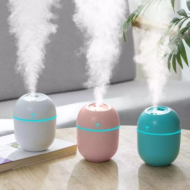 Máy Xông Tinh Dầu Mini Humidifier250-Khuếch Tán Tinh Dầu- Máy Phun Sương ánh sáng Led đổi mầu