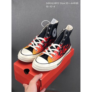 Converse 18ss Flame High, stylish two-layer fabric high neck