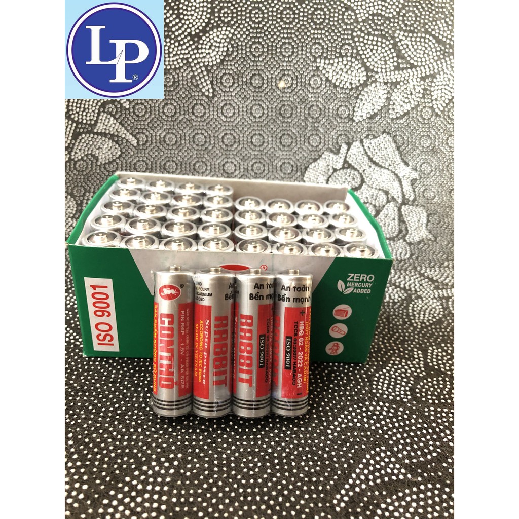 Vỉ 4 pin con thỏ 1,5v AA và AAA