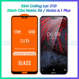 Kính Cường lực 21D Dành Cho NOKIA 6.1 Plus X6