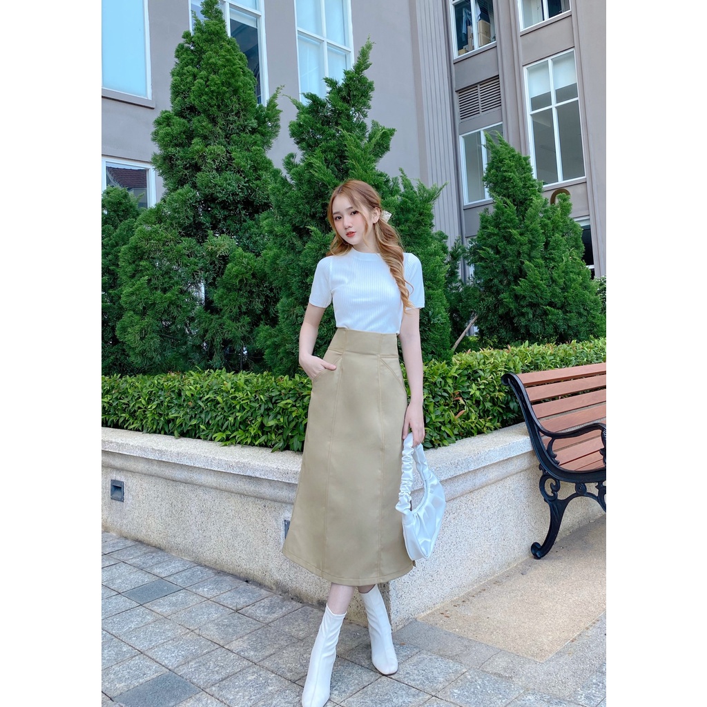 Chân Váy Dài Eo Cao Chất Kaki JxJ