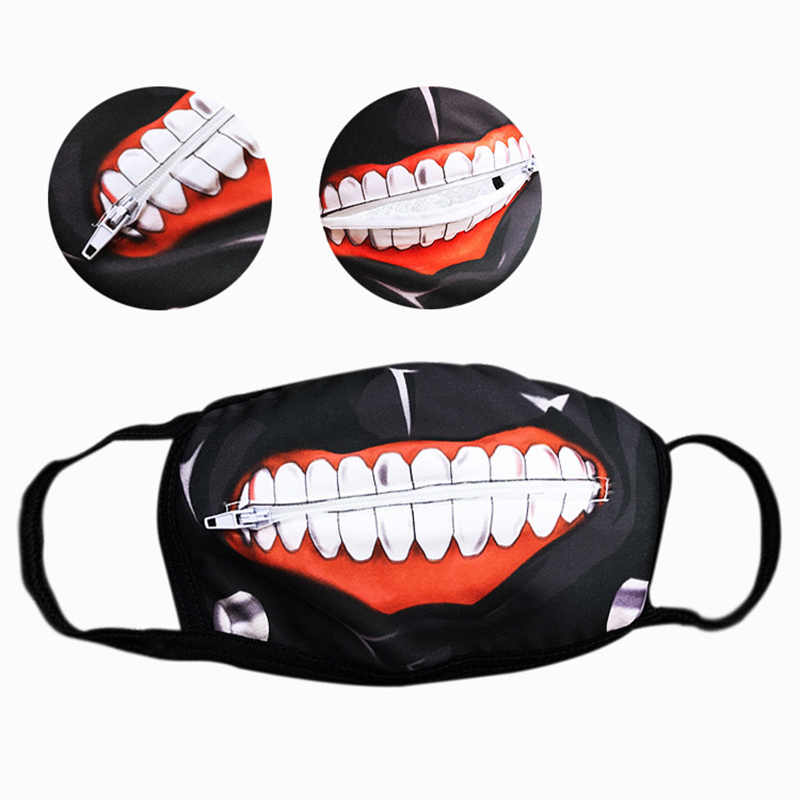 Khẩu trang chống bụi phối khóa kéo phong cách hoạt hình Tokyo Ghoul độc đáo | BigBuy360 - bigbuy360.vn