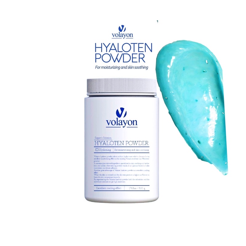 Mặt Nạ Tảo Volayon Hyaloten Powder Xanh dương cấp nước hạ nhiệt da