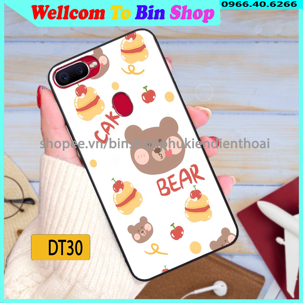 Ốp lưng Oppo A5S - Oppo A7 - Oppo A12 - Oppo F9 - Ốp lưng điện thoại Oppo cao cấp, in hình gấu/chibi cá tính, đáng yêu.