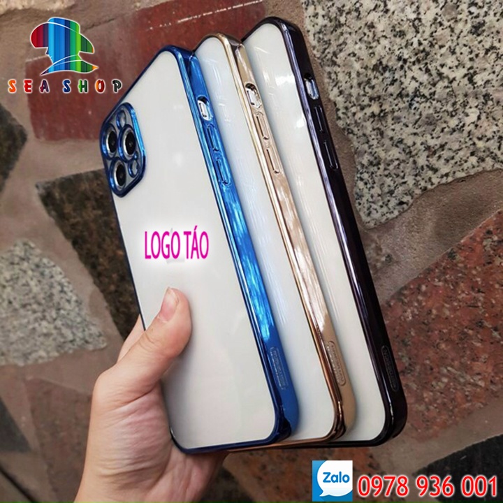 Ốp lưng nhựa dẻo iPhone 11 Pro Max, 12 Pro Max. 13 Pro Max - Chính hãng K&amp;T - VIỀN BÓNG -LƯNG TRONG SUỐT- Kính cường lực