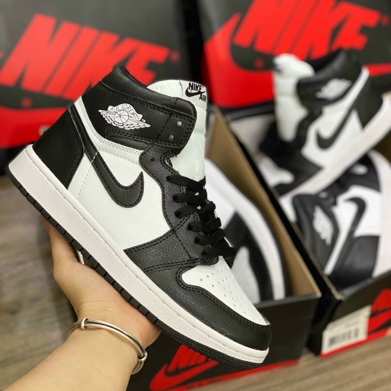 Giày sneaker jordan AF1 cao cấp full bill box, giày thể thao nam nữ JD cổ cao giá rẻ màu đen trắng phối đồ cực chất M12 | BigBuy360 - bigbuy360.vn