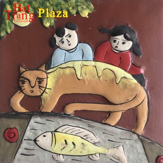 Tranh Gốm Bát Tràng 25x25cm