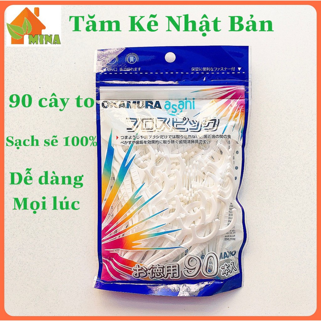 Okamura - Tăm kẽ chỉ nha khoa chất lượng Nhật Bản (Loại 90 cây)