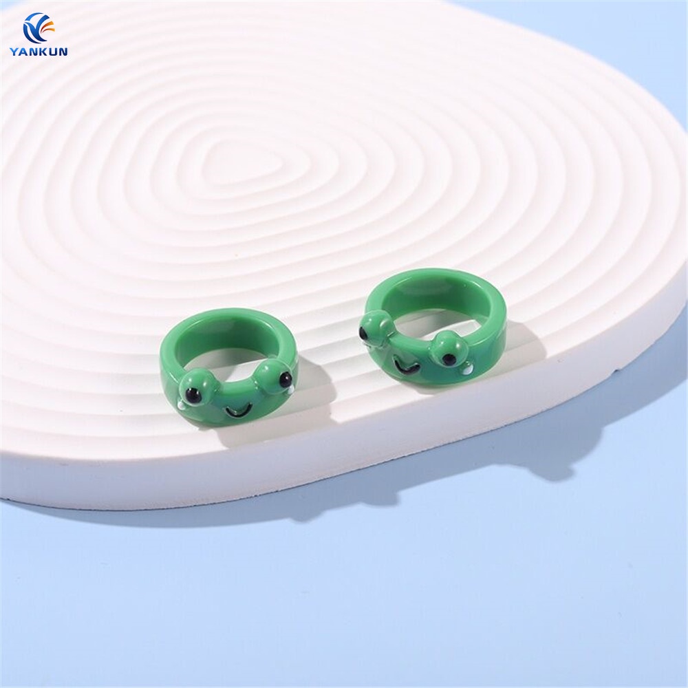 Nhẫn Ngón Tay Kiểu Hoạt Hình Chú Ếch Dễ Thương