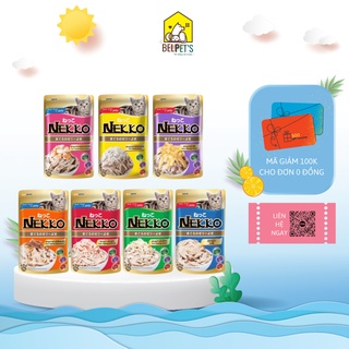Combo 10 gói pate cho mèo nekko mix đủ vị thức ăn ướt cho mèo tốt cho hệ tiêu hóa hỗ trợ dưỡng não mắt cải thiện skhỏe