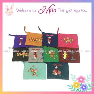 Ví mini vuông mila bóp mini cầm tay