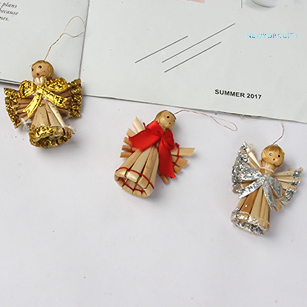 Set 8 Phụ Kiện Trang Trí Cây Thông Giáng Sinh Lấp Lánh Phong Cách Hoạt Hình Bằng ABS