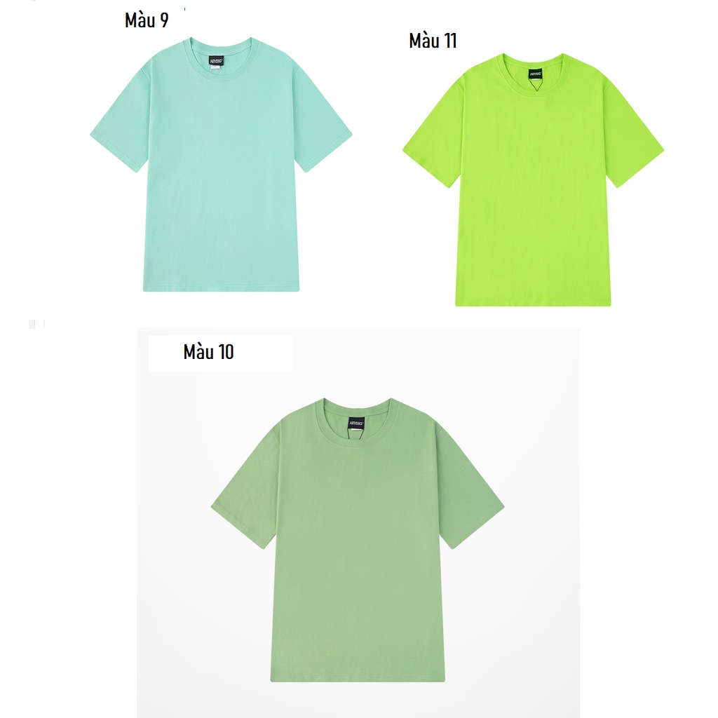 Áo Thun trơn cộc tay nhiều màu sắc giá rẻ - Áo phông form rộng cho nam nữ Bảng 1