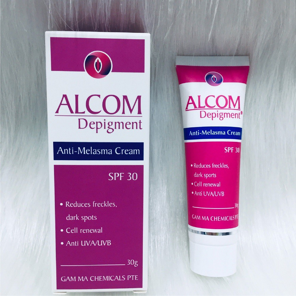 Kem làm mờ thâm nám, đốm nâu Alcom Depigment Anti - Melasma Cream 30g SPF30